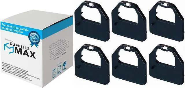 Main image of SuppliesMAX Compatible Replacement for Panasonic KX-P2130/2135/2140 Black Printer Ribbons (6/PK) (KX-P165)