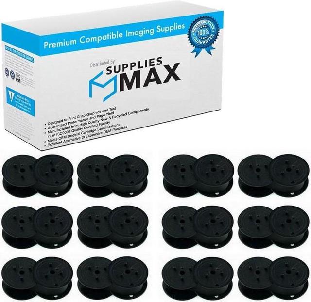 SuppliesMAX Compatible Replacement for Sharp Compet/CS/ER/QS/VX/XE/ZL  Series Black Printer Ribbons (12/PK) (URBNT-1022CCZZB_12PK)
