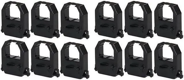 Alt view image 2 of 7 - SuppliesMAX Compatible Replacement for Stromberg JCV-1000/STR-614 Black Time Clock Printer Ribbons (12/PK) (STG021010BK_12PK)