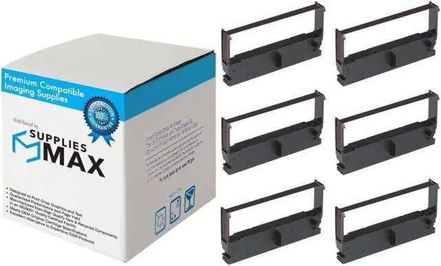 Main image of SuppliesMAX Compatible Replacement for M146/M147/M820/M825/M-U420/TM-U672/TM-U675 Black P.O.S. Printer Ribbons (6/PK) (EPN011430)