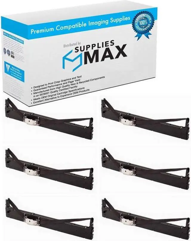Main image of SuppliesMAX Compatible Replacement for TallyGenicom T2030/T2240 Series Black Printer Ribbons (6/PK) (GCMC1325)