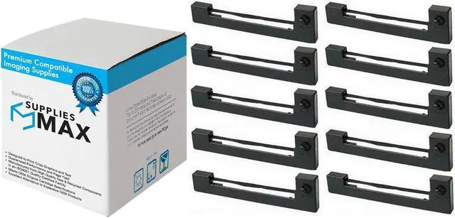 Main image of SuppliesMAX Compatible Replacement for M150/M160/M170/M180/M185/M190/M195 Black P.O.S. Printer Ribbons (10/PK) (62115_10PK)