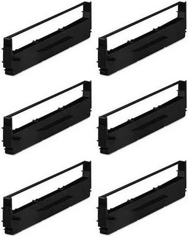 Alt view image 2 of 7 - SuppliesMAX Compatible Replacement for FX-70/FX-80/FX-800/FX-880/MX-80/MX-90/RX-70/RX-80 Black Printer Ribbons (6/PK) (EPN011560B)