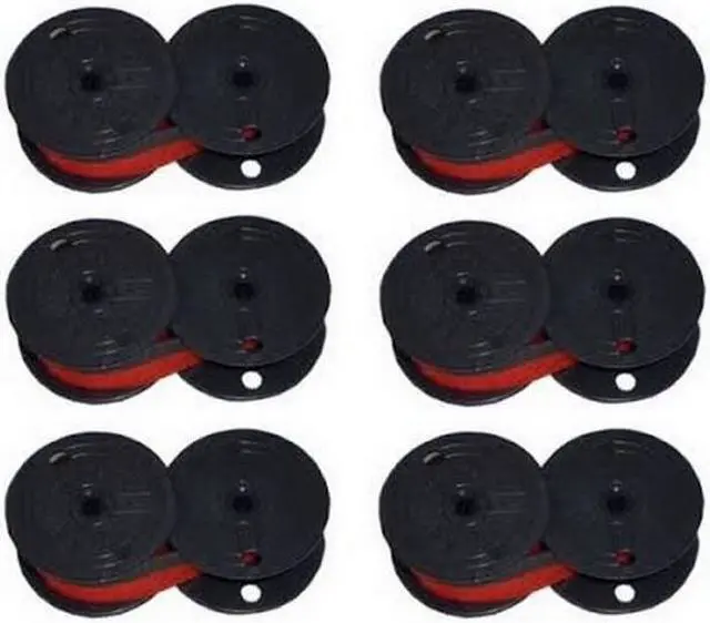 Alt view image 2 of 7 - SuppliesMAX Compatible Replacement for Sharp Compet/CS/ER/QS/VX/XE/ZL Series Black/Red Printer Ribbons (6/PK) (SEO011020)