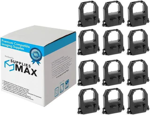 Main image of SuppliesMAX Compatible Replacement for Okidata MICROLINE 420/420N/421/421N/490/490N/491/491N/720/721/790/791 Series Purple Printer Ribbons (12/PK) (65240P_12PK)