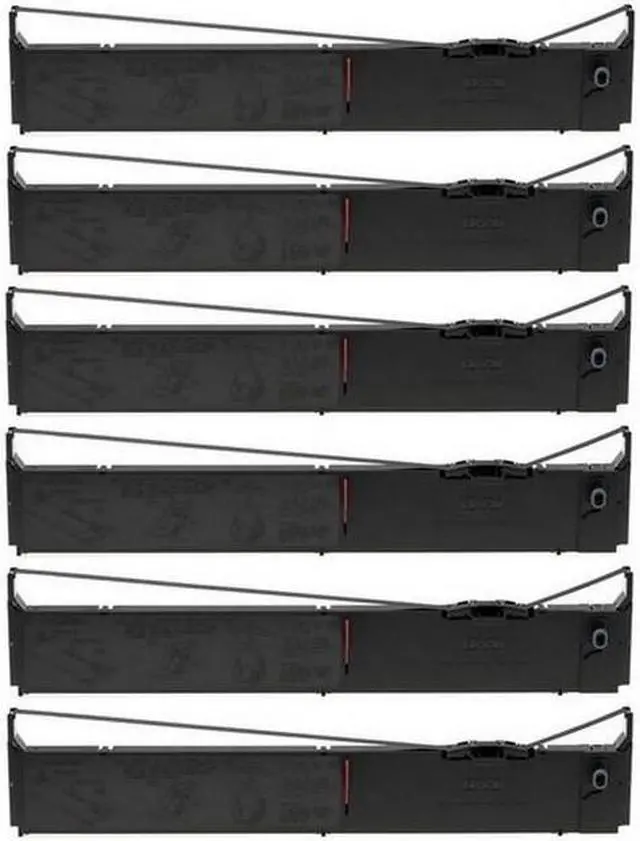 Alt view image 2 of 7 - SuppliesMAX Compatible Replacement for DPSR8903 Black Printer Ribbons (6/PK) -Equivalent to S015384