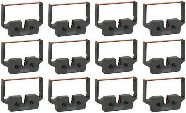 Alt view image 2 of 7 - SuppliesMAX Compatible Replacement for M210/M211/TM-210A/TM-215S Black/Red P.O.S. Printer Ribbons (12/PK) (ERC-02RB-US_12PK)