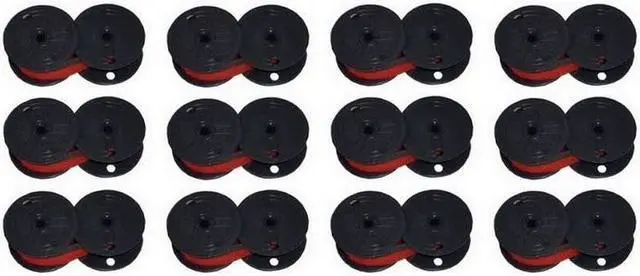 Alt view image 2 of 7 - SuppliesMAX Compatible Replacement for Victor 600/800/850/1240/1280/1430/1460/1500/1560 Black/Red P.O.S. Printer Ribbons (12/PK) (68015BR_12PK)