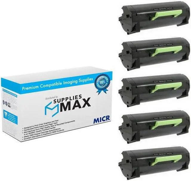Main image of SuppliesMAX Compatible MICR Replacement for Dell B2360DN/B3460DN/B3465DN Toner Cartridge (5/PK-8500 Page Yield) (MX11XH_5PK)