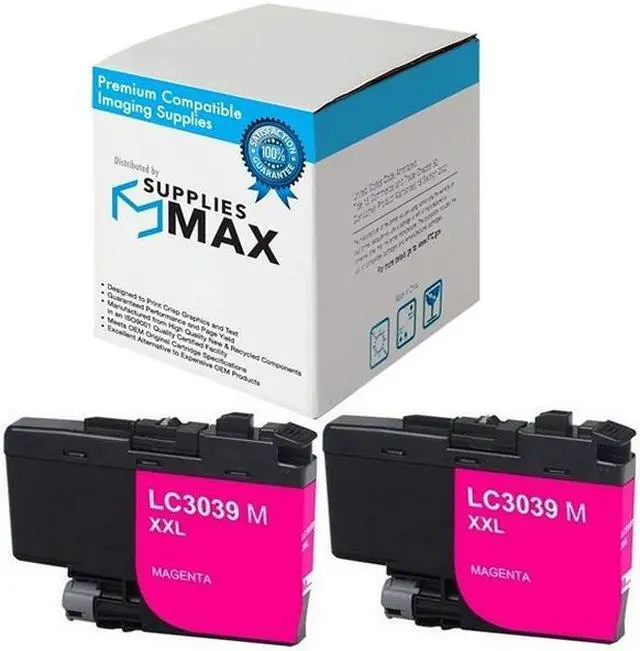 Main image of SuppliesMAX Compatible Replacement for Brother HL-L6000/HL-L6100/MFC-J5845/MFC-J5945/MFC-J6545/MFC-J6945DW Magenta Ultra High Yield Inkjet (2/PK-5000 Page Yield) (LC-3039M_2PK)