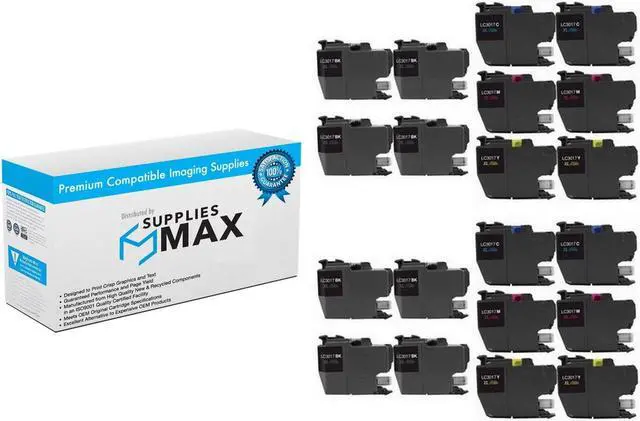 Main image of SuppliesMAX Compatible Replacement for Brother MFC-J5330DW/MFC-J5335DW/MFC-J5730DW/MFC-J6530DW/MFC-J6830DW High Yield Inkjet Combo Pack (8-BK/4-C/M/Y) (LC-3017-8BK4CMY)