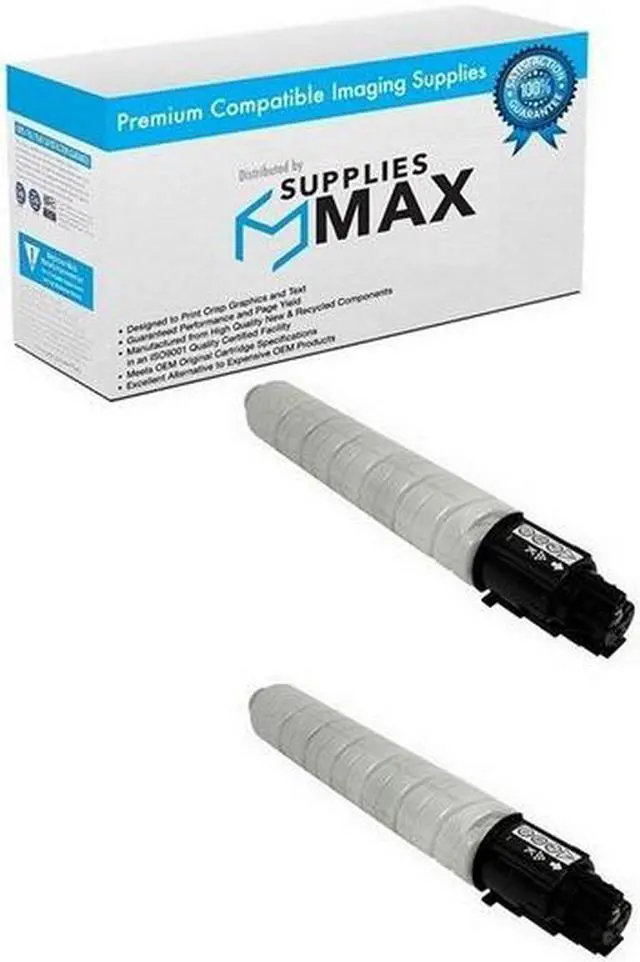 Main image of SuppliesMAX Compatible Replacement for Gestetner Corp MP-C306/MP-C306ZSPF/MP-C307/MP-C307SPF/MP-C406/MP-C406ZSPF Series Black Toner Cartridge (2/PK-17000 Page Yield) (TYPE MP-C406) (842091_2PK)