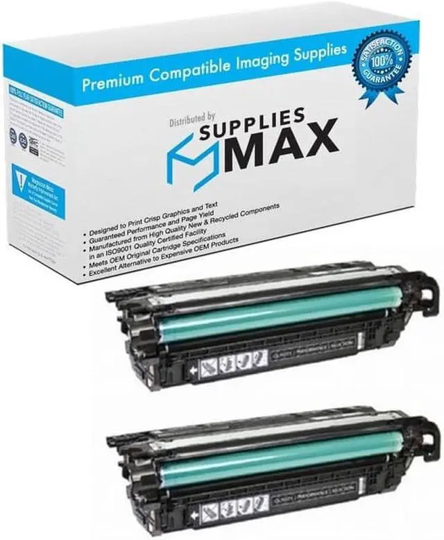 Main image of SuppliesMAX Compatible Replacement for HP Color Laser Jet Enterprise M652DN/M652N/M653DH/M653DN/M653X Black High Yield Toner Cartridge (2/PK-27000 Page Yield) (NO. 656X) (CF460XD)