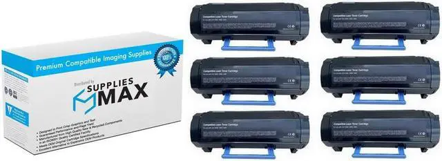 Main image of SuppliesMAX Compatible Replacement for Dell S2830DN Black Standard Yield Toner Cartridge (6/PK-3000 Page Yield) (6SY2830)