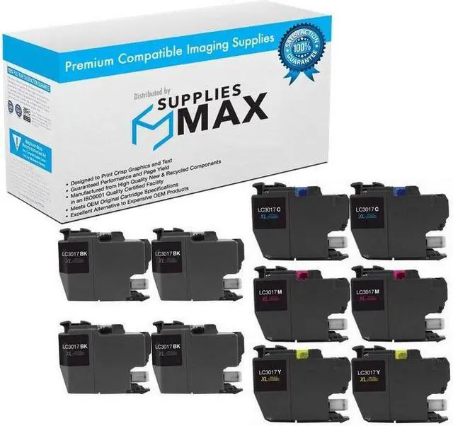 Main image of SuppliesMAX Compatible Replacement for Brother MFC-J5330DW/MFC-J5335DW/MFC-J5730DW/MFC-J6530DW/MFC-J6830DW High Yield Inkjet Combo Pack (4-BK/2-C/M/Y) (LC-3017-4BK2CMY)