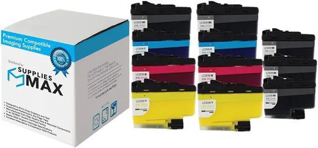 Main image of SuppliesMAX Compatible Replacement for Brother DCP-J1100DW/MFC-J805DW/MFC-J815DW/MFC-J995DW/MFC-J1300DW Super High Yield Inkjet Combo Pack (5-BK/2-C/M/Y) (LC-3033-5BK2CMY)