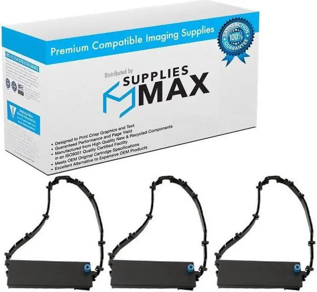 Main image of SuppliesMAX Compatible Replacement for Lexmark 4224/4230/4232 Series Black Printer Ribbons (3/PK) (011050_3PK)