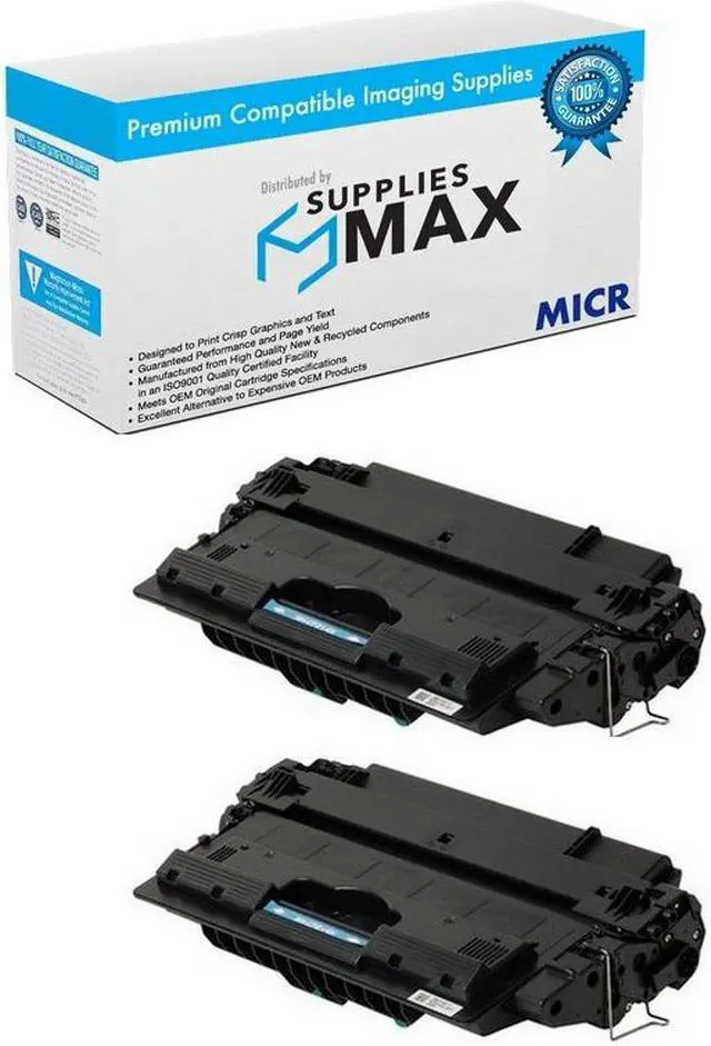 Main image of SuppliesMAX Compatible MICR Replacement for HP Laser Jet Enterprise 700 M712DN/M712N/M712XH/M725DN/M725DNM/M725ZM/M725F/M725Z Toner Cartridge (2/PK-17500 Page Yield) (NO. 14X) (CF214XD)
