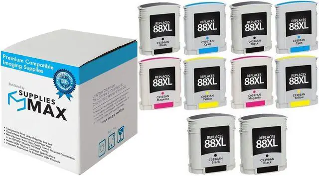 Main image of SuppliesMAX Remanufactured Replacement for HP OfficeJet Pro K550/K5400/K8600/L7400/L7500/L7550/L7650/L7700/L7780 High Yield Inkjet Combo Pack (4-BK/2-C/M/Y) (NO. 88XL) (CC605BN_2PK/CC606FN_2PKMP)