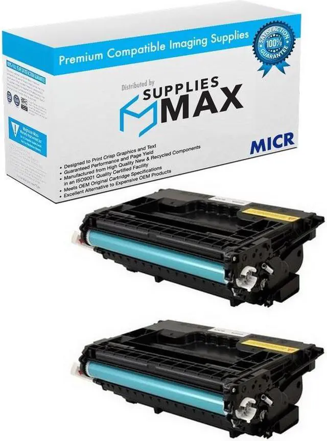 Main image of SuppliesMAX Compatible Replacement for Troy 607N/608N/M609DN Secure EX Security MICR Black Toner Cartridge (2/PK-11000 Page Yield) (02-82040-001_2PK)