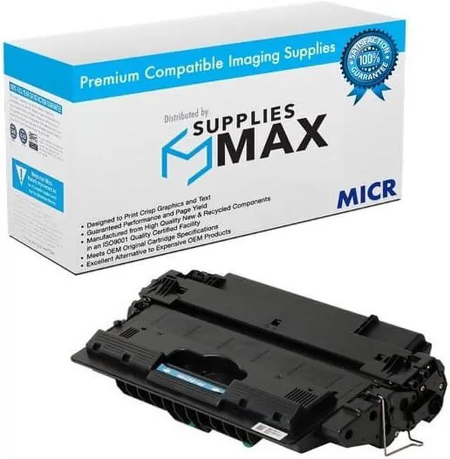 Main image of SuppliesMAX Compatible MICR Replacement for HP Laser Jet Enterprise 700 M712DN/M712N/M712XH/M725DN/M725DNM/M725ZM/M725F/M725Z Toner Cartridge (10000 Page Yield) (NO. 14A) (CF214A)