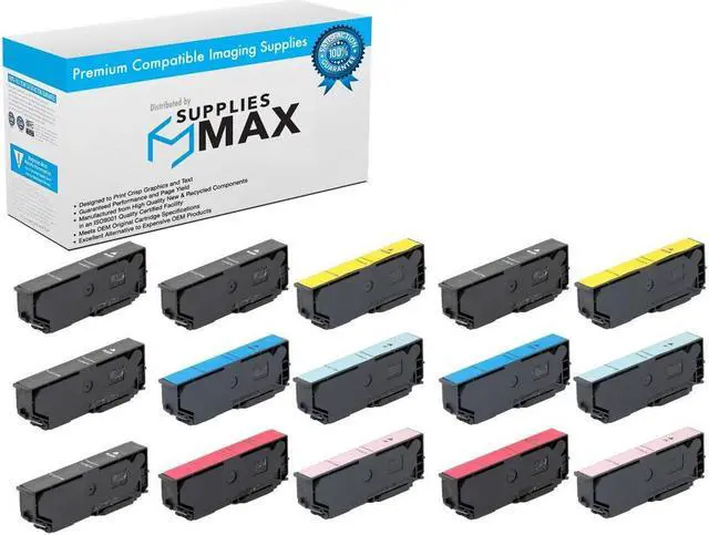 Main image of SuppliesMAX Remanufactured Replacement for Expression Photo XP-55/XP-750/XP-760/XP-850/XP-860/XP-950/XP-960/XP-970 High Yield Inkjet Combo Pack (5-BK/2-C/M/Y/LC/LM) (NO. 277XL) (T277XL120-5B2CS)