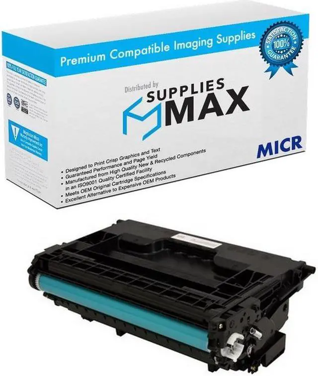 Main image of SuppliesMAX Compatible MICR Replacement for HP Laser Jet Enterprise M608/M609/M631/M632/M633 Series Black High Yield Toner Cartridge (25000 Page Yield) (NO. 37X) (CF237X)