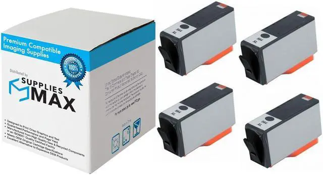 Main image of SuppliesMAX Remanufactured Replacement for HP DeskJet 3500/OfficeJet 4620/PhotoSmart 5500/6520/7500/B8550/C6300/D5400/D7560 Black High Yield Inkjet (4/PK-550 Page Yield) (NO. 564XL) (C2P51FN_2PK)