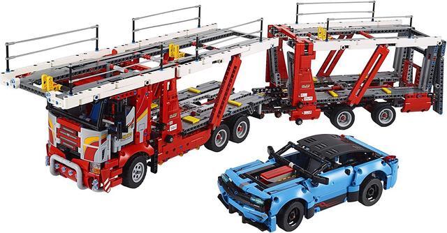 Alt view image 2 of 8 - LEGO Technic Car Transporter 42098 Toy Truck and Trailer Building Set with Blue Car, Best Engineering and STEM Toy for Boys and Girls, New 2019 (2493 Pieces)