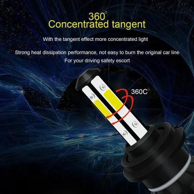 Alt view image 6 of 6 - For Hyundai Genesis Coupe 2013-2016 LED Headlight Bulbs Kit Hi/Lo Beam Fog Light