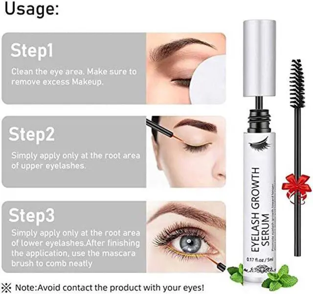 Alt view image 3 of 6 - EYELASH ENHANCER Thick Lash Serum Long Natural Eyelash Growth Serum Booster 10ML