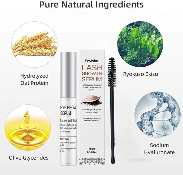 Alt view image 6 of 6 - EYELASH ENHANCER Thick Lash Serum Long Natural Eyelash Growth Serum Booster 10ML