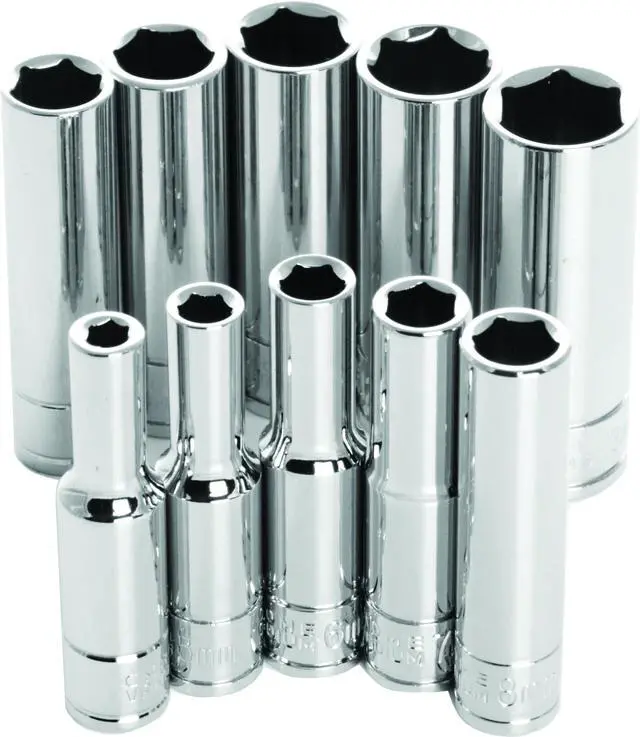 Main image of Performance Tool - W36400 - 10-Piece 1/4" Metric Socket Set Deep