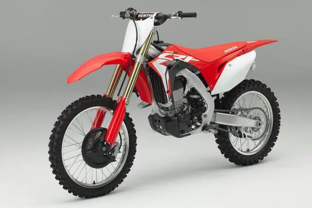 Alt view image 4 of 6 - New Ray 57873 1 by 12 Scale Diecast for Honda CRF450R Motorcycle Model, Red