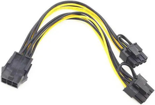 Alt view image 2 of 4 - 10 Pack PCI-E 6-pin to 2x 6+2-pin 6-pin/8-pin Power Splitter PCIE PCI Expres