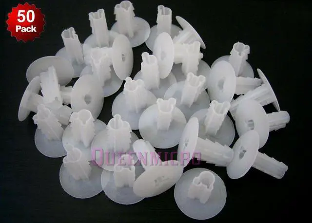 Main image of 50 Pack White Single Feed Thru Wall Bushing for Coax Coaxial Cable RG6 RG59 Lot