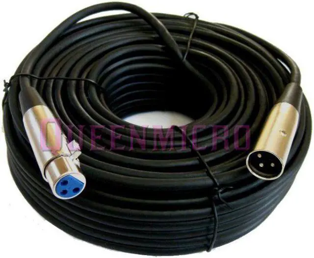 Main image of 100Ft XLR 3 Pin Male to Female Mic Microphone Audio Balanced Cord Shielded Cable