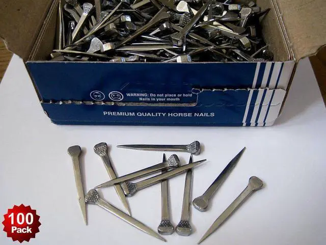 Main image of 100 Premium Horseshoe Nails Capewell 5 City Stained Glass Lead Project Together
