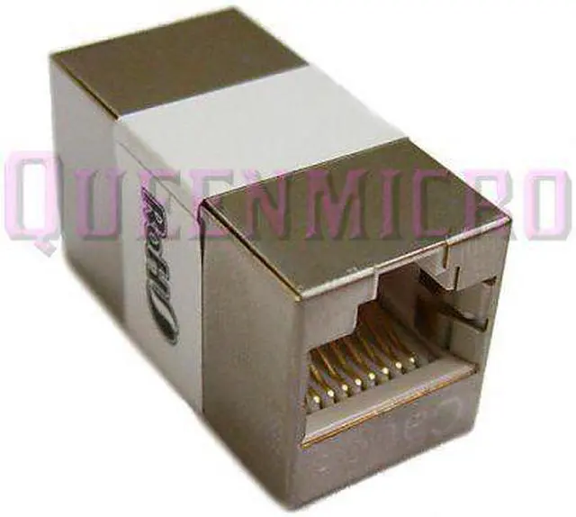 Alt view image 2 of 3 - 5 Pack CAT5e Shielded Ethernet RJ45 InLine Network Cable Extender Couple Adapter