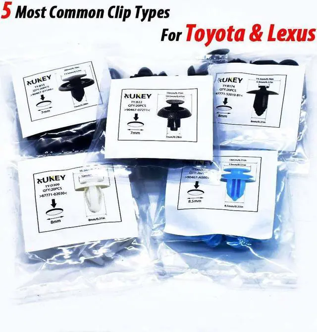 Alt view image 3 of 6 - 100X For TOYOTA  Fasteners Trim Panel Clips Bumper Fender Push Pin Rivets