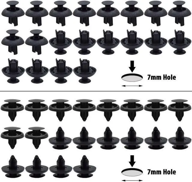 Alt view image 4 of 6 - 100X For TOYOTA  Fasteners Trim Panel Clips Bumper Fender Push Pin Rivets