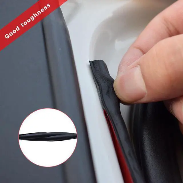 Alt view image 6 of 6 - US B-Shape 16FT/5m Car Door Seal Strip Weatherstrip Sticker WaterProof Dustproof
