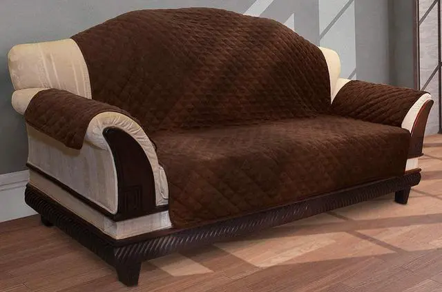Alt view image 6 of 6 - Reversible Sofa Cover Sofa Slipcover Stylish Furniture Protector
