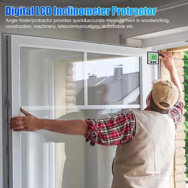 Alt view image 2 of 6 - Digital LCD Protractor Gauge Level Box Angle Finder Inclinometer Magnetic Meter