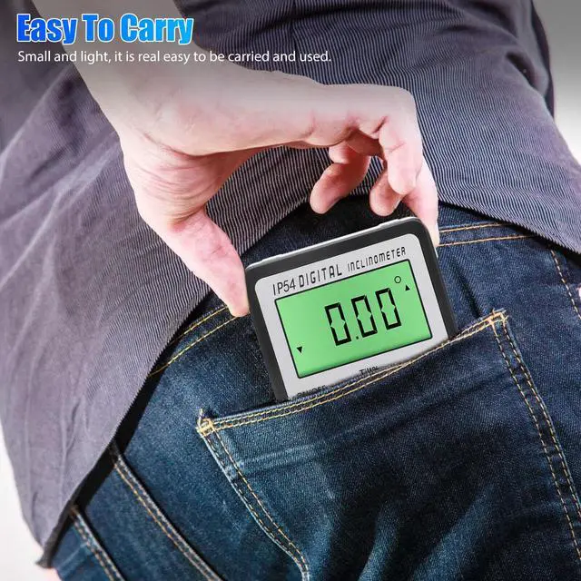 Alt view image 6 of 6 - Digital LCD Protractor Gauge Level Box Angle Finder Inclinometer Magnetic Meter