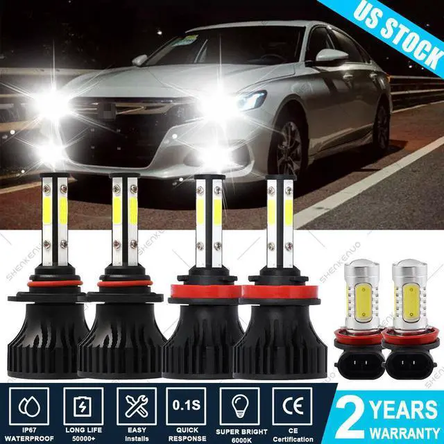 Main image of Combo LED Headlight Kit High Low Fog Light Bulbs For Honda Accord 2013 2014 2015