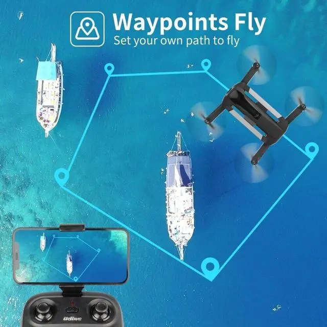 Alt view image 4 of 6 - RC Drone with HD Camera WiFi FPV Selfie Drone Quadcopter for Adults Kids