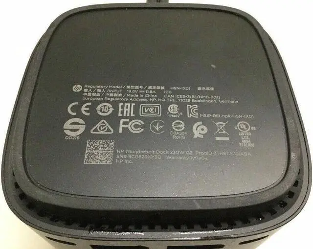 Alt view image 5 of 5 - Thunderbolt Dock 230W G2 HSN-IX01 Docking Ston 3TR87AA#ABA