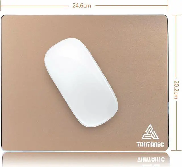 Alt view image 4 of 6 - High Quality Gaming Aluminium Metal Mouse Pad - Gold