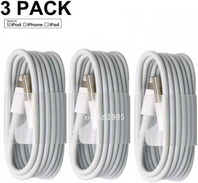 Main image of 3-PACK OEM USB Data Fast Charger Cable Cord For  iPhone 5 6 7 8 X 11 12 MAX